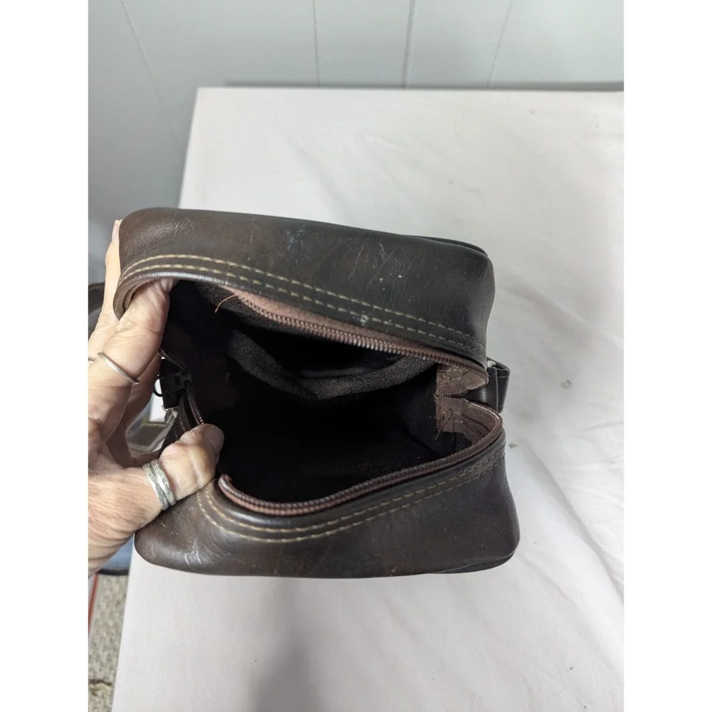 Vintage Camera carry crossbody shoulder bag satchel man men unisex brown tote